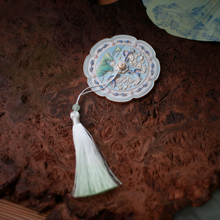 Load image into Gallery viewer, Azure Bird Crimson Bloom Compact Mirror