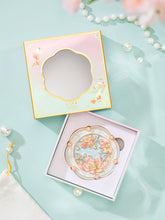 Load image into Gallery viewer, Blooming Lotus Water Motif Handheld Mirror / Compact Mirror