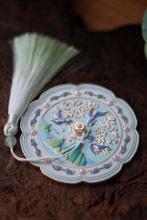 Load image into Gallery viewer, Azure Bird Crimson Bloom Compact Mirror