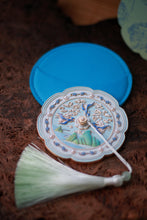 Load image into Gallery viewer, Azure Bird Crimson Bloom Compact Mirror