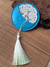 Load image into Gallery viewer, Azure Bird Crimson Bloom Compact Mirror