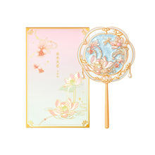 Load image into Gallery viewer, Blooming Lotus Water Motif Handheld Mirror / Compact Mirror